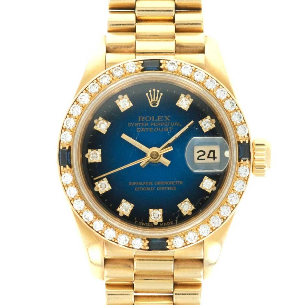 Rolex Lady Datejust 26 Sapphire and Diamond Bezel 1993